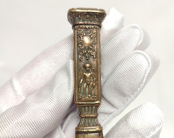 Wax Seal Intaglio Stamp Case Set from the Royal Palace in Bronze and Brass / 1814-1848 France / Free Shipping