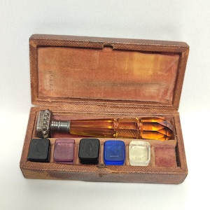 Wax Seal Intaglio Stamp Case Set Palais Royal / 1819-1838 France