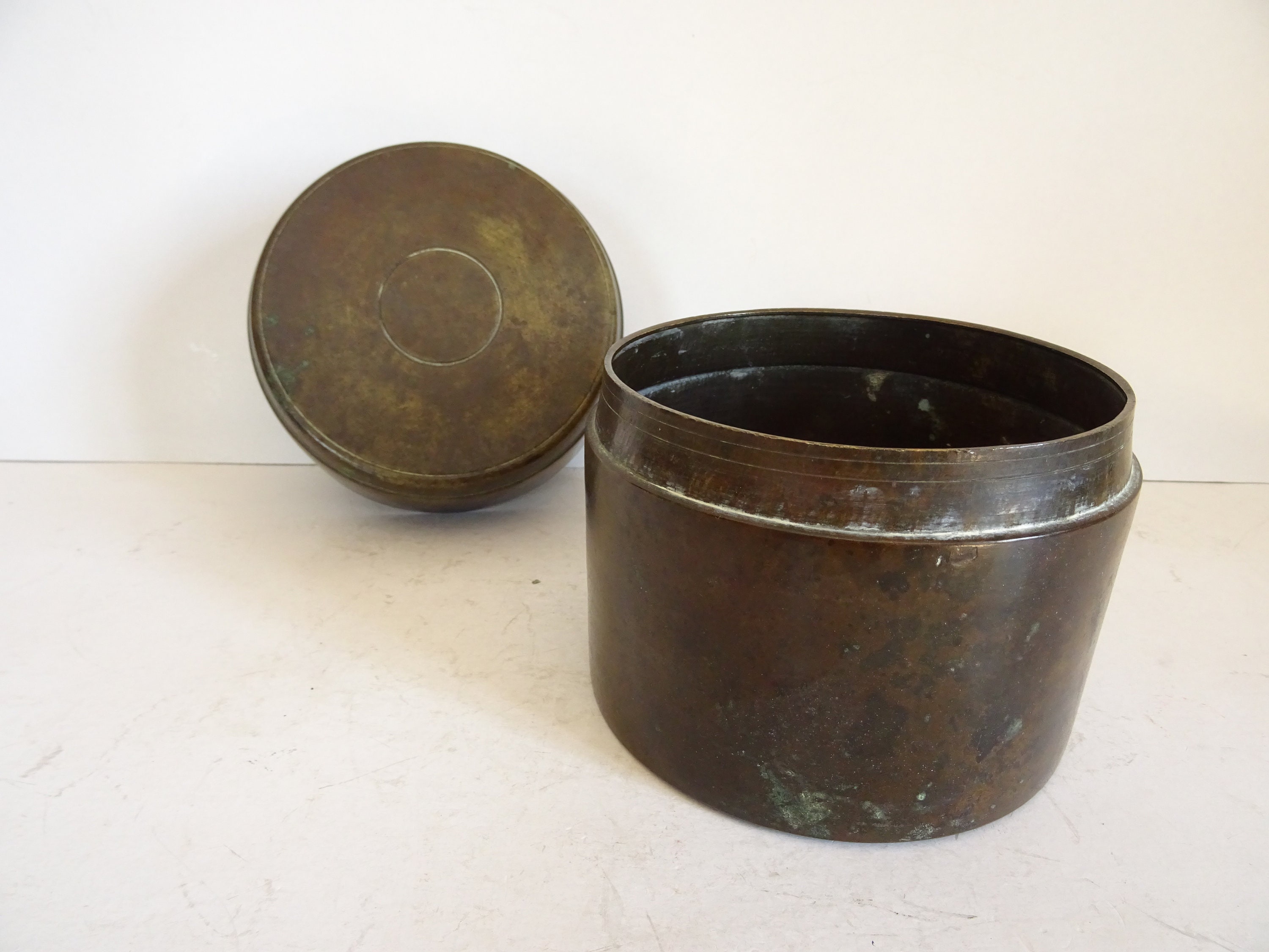 Brass Dhokra Pandan Box - Mughal Style - 19thC Brass Dhokra Pandan Box - Mughal Style - 19thC