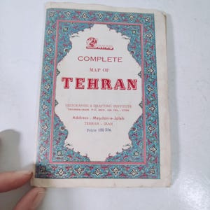 Plano de Teherán de 1963 / Oriente Medio / Colección Abbas Sahab de Teherán / Envío gratuito