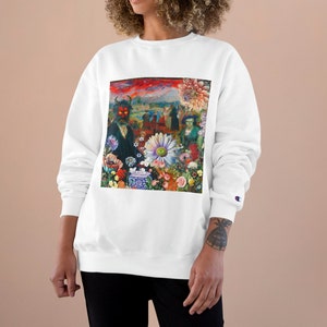 Champion Sweatshirt, Satan's Garden, Devil Sweater, Unisex Womens Mens Sweater, Cool Unique Gift, Birthday Gift, Emo, Weird Core, Emo Core