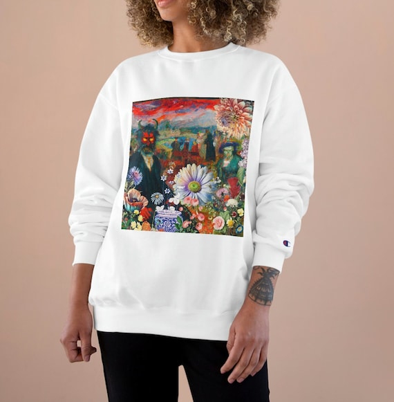 Champion Sweatshirt Satan s Garden Devil Sweater Unisex Womens Mens Sweater Cool Unique Gift Birthday Gift Emo Weird Core Emo Core Etsy