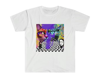 Weirdcore Graphic T/ Cat Shirt/ StrangeCore Shirt/ Odd Aesthetic/ DreamCore Clothing/ Alt Fashion/ Strange Graphic Shirt/ Unreal Graphic