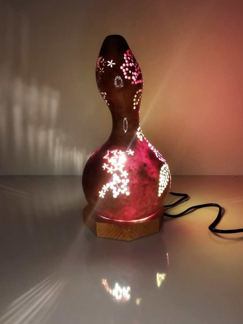 Gourd Art, Gourd Lamp Base, Souvenirs for Home, Bedroom Lamp Shade ...