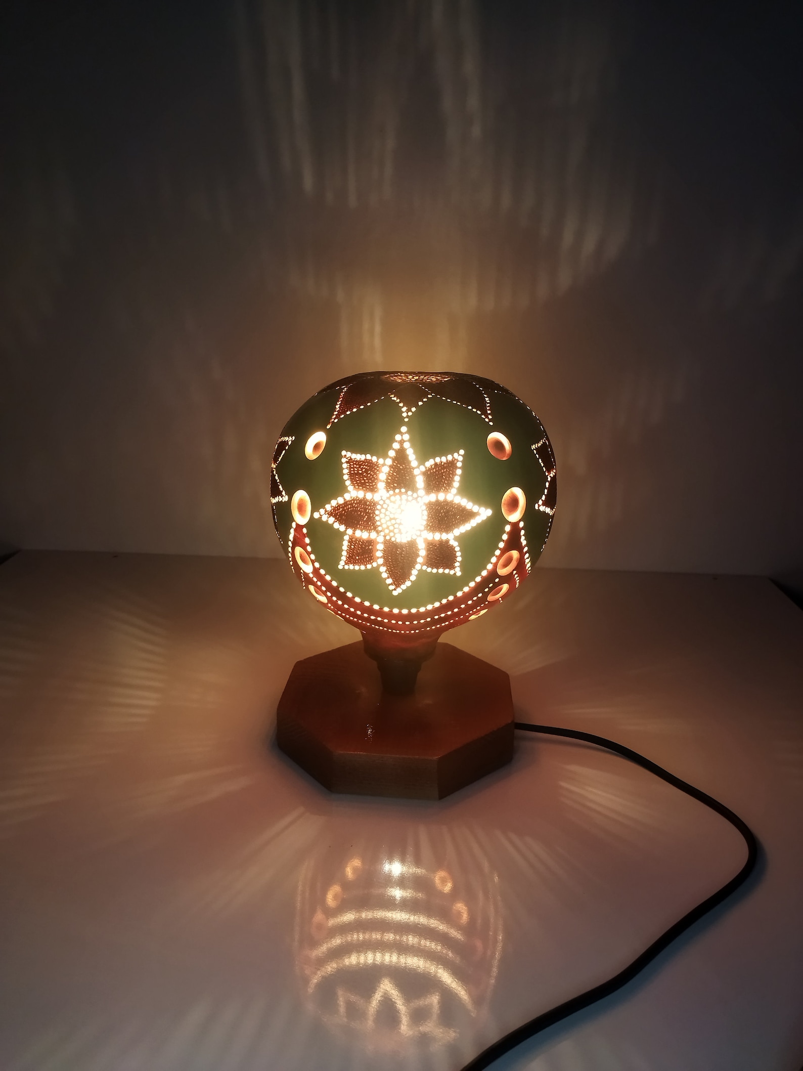 Gourd Art, Gourd Lamp Base, Souvenirs for Home, Bedroom Lamp Shade ...