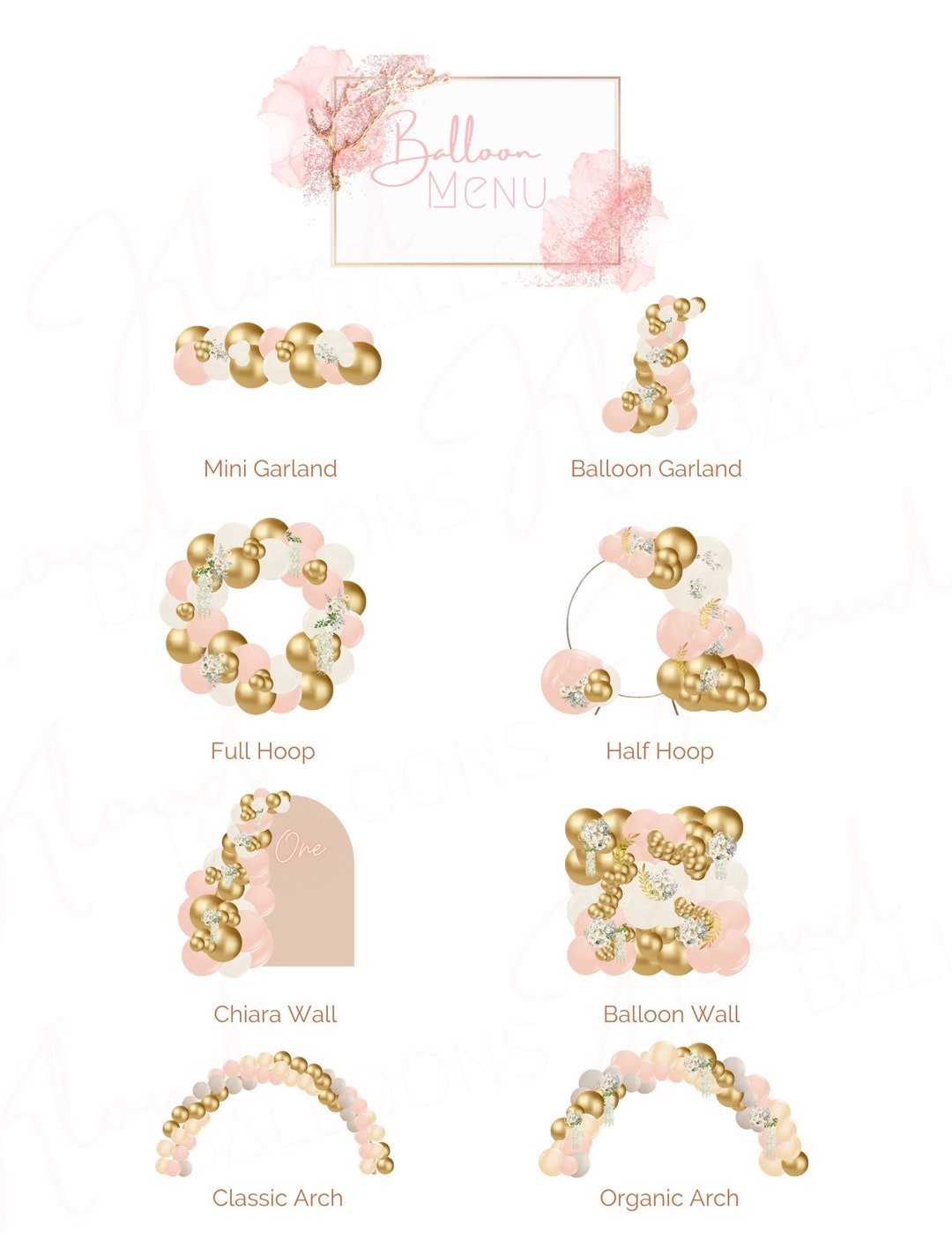 Balloon Menu PDF & Template Etsy Balloon Menu PDF & Template Etsy
