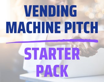 Vending Machine Business Pitch Starter Pack | Marketing Templates, EDITABLE in CANVA | Location Scouting
