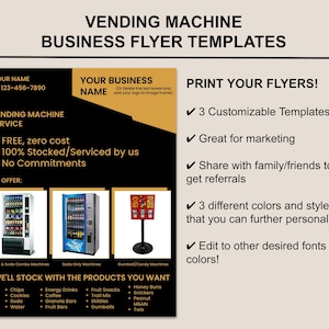 Automaten Business Flyer Vorlagen, EDITIERBAR in CANVA | Standortsuche