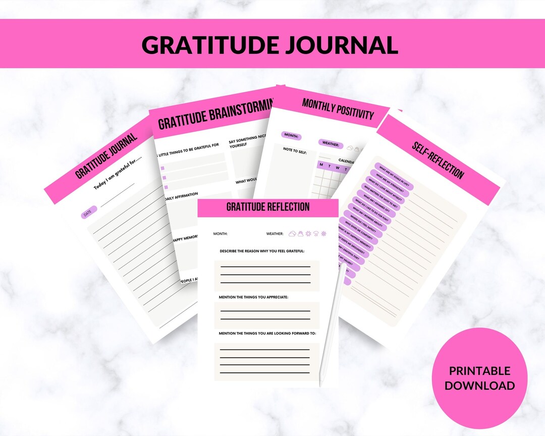 Daily Gratitude Journal Printable - Etsy