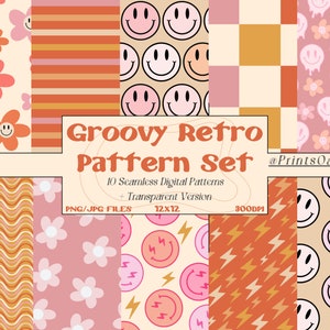 Paper Pack (24sh 4x6) Flower Patterns Disco Era Seventies FLONZ Vintage  Paper for Scrapbooking and Craft