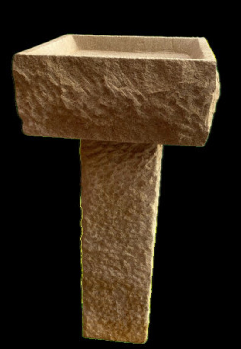 Rustic Stone Memorial Garden Bird Bath Etsy