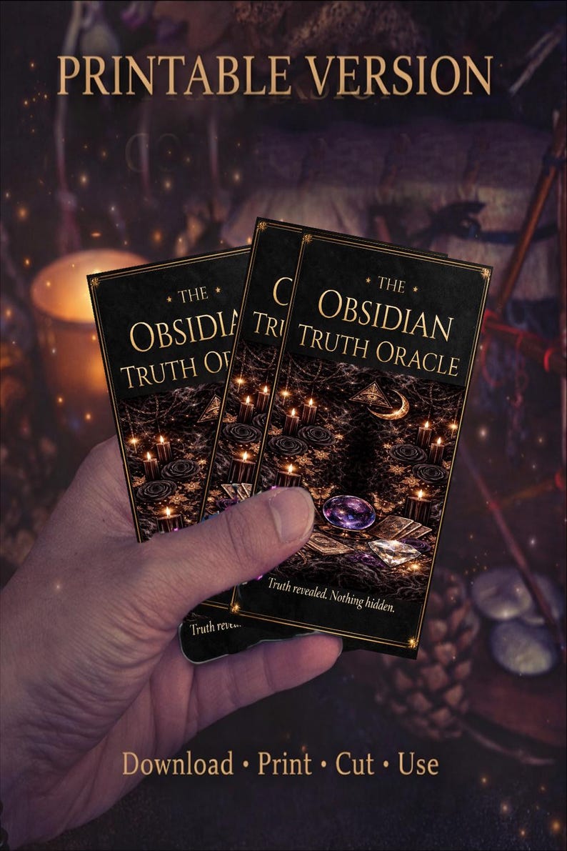 The Obsidian Truth Oracle Printable Cards Digital Download - Etsy