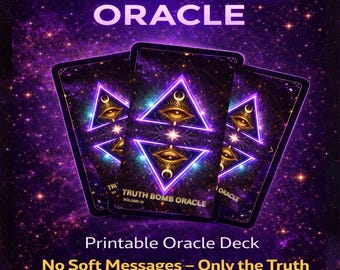 Truth Bomb Oracle Deck Bundle : 50 cartes imprimables pour une guidance spirituelle (téléchargement PDF)