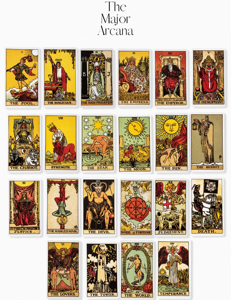 Printable Tarot Card Stickers & Journal Spreads - Etsy