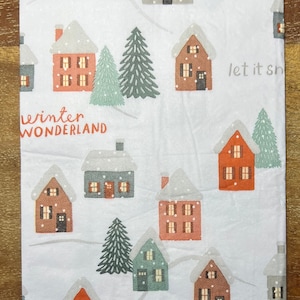 Decoupage Paper Napkins- Set of 3 Dinner Guest - Christmas Village, Winter Wonderland, Christmas Trees
