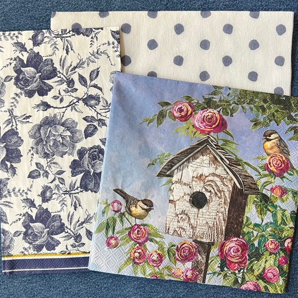 Decoupage Birdhouse Etsy