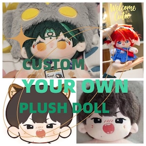 Custom Plush Doll, 10cm/15cm/20cm/Doll's clothes/Accessories/Plushies Art Commission Create your own Plushies Unique fanart Plushmaker