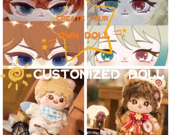 Custom Plush Doll, 10cm/15cm/20cm/Doll&#39;s clothes/Accessories/Plushies Art Commission Chibi Plushies Unique fanart Plushmaker