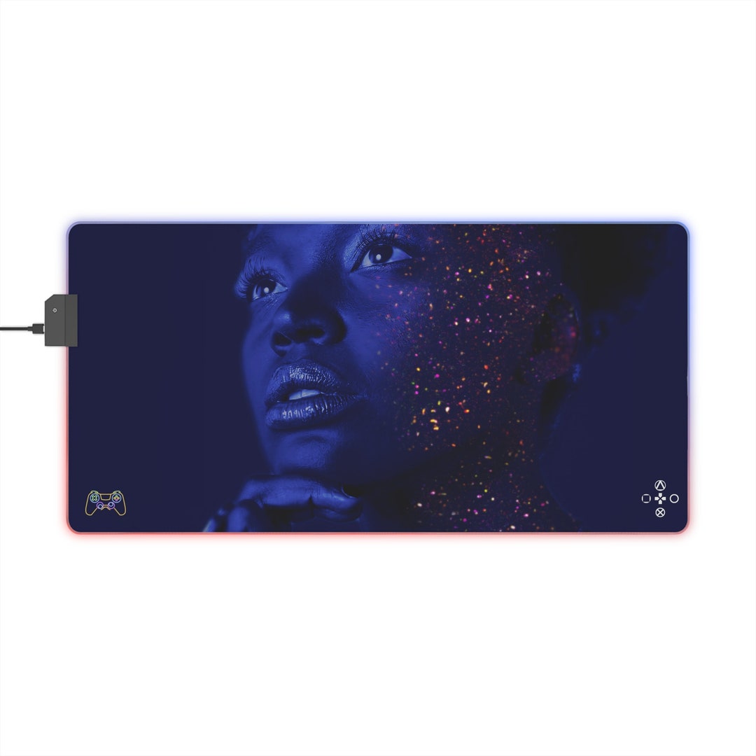 Gaming Mouse Pad LED Lights RGB Colours Gaming Setup Computer Etsy