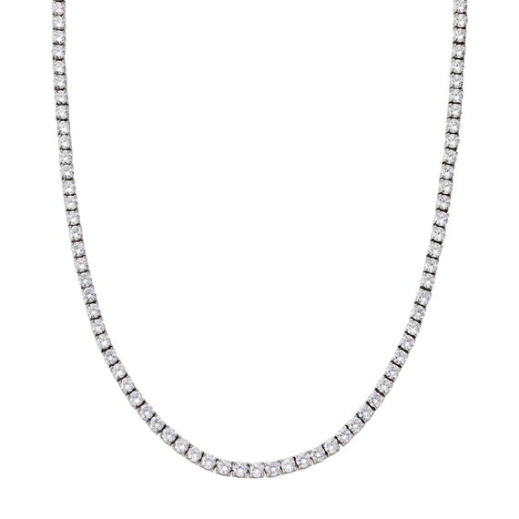 Round cut tennis necklace deals