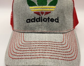 Gorra de camionero con marihuana adicta Maryjane 420 Weed