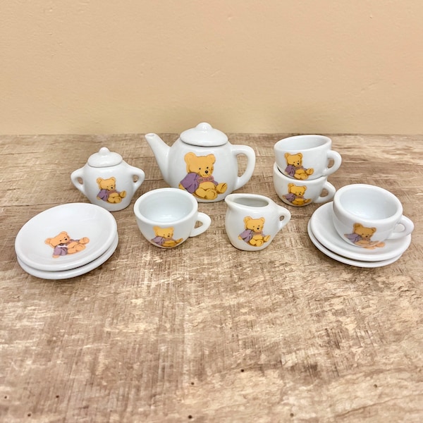 Porcelain Miniature Tea Set Vintage - Etsy
