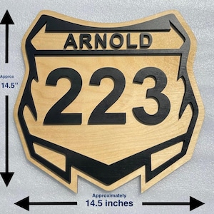 Introductory Price!!!!  Motocross Number Plate, Dirt Bike Number Plate, Wooden, Wall Decor, Hare Scramble, Hobby, Gift, Custom, Room Decor