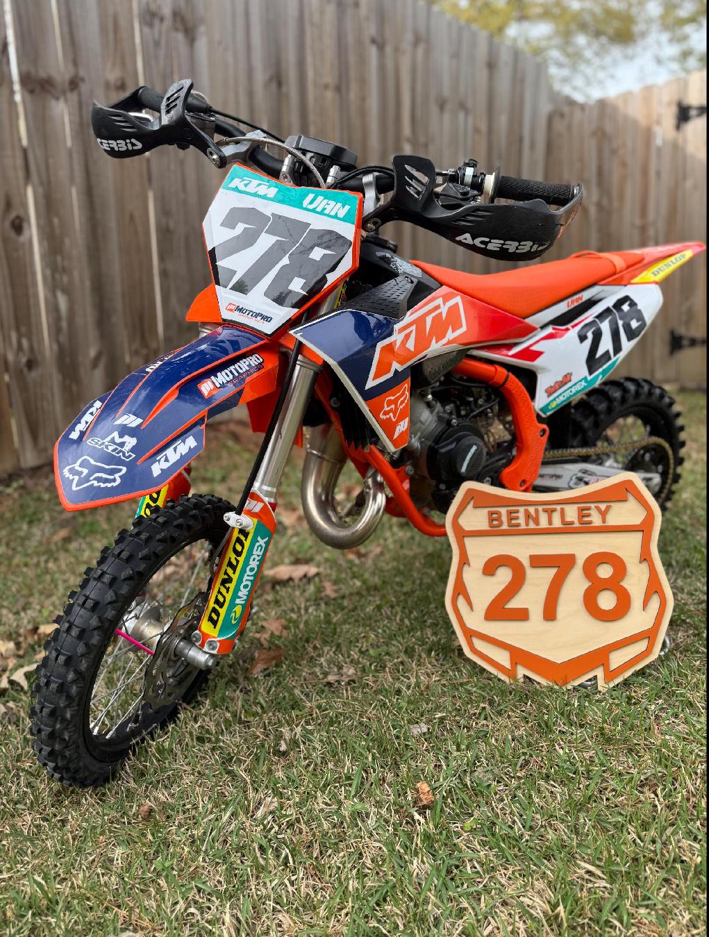 Introductory Price!!!! Motocross Number Plate, Dirt Bike Number