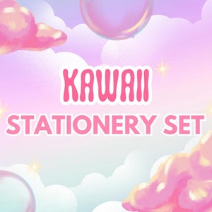 Set di cancelleria Kawaii, regalo di compleanno per bambini, scatola artigianale, adesivi Kawaii, regalo di cancelleria carino, scrapbooking diario, regalo per ragazze, regalo carino