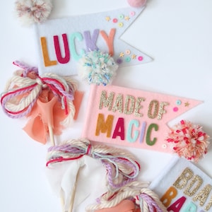 Pennant Wand Pennant Flag Birthday Wand Party Wand Magic Wand Made of Magic image 3