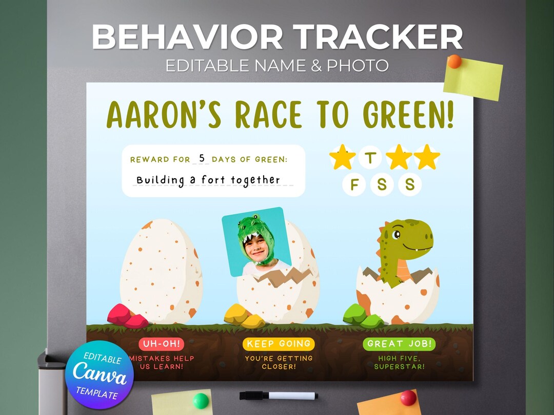 Editable Kids Behavior Chart: ADHD and Autism Habit Tracker With Weekly ...