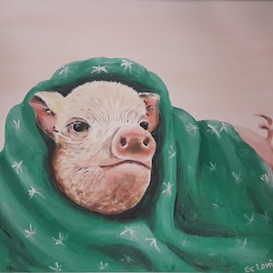 Kunst leinwand schwein