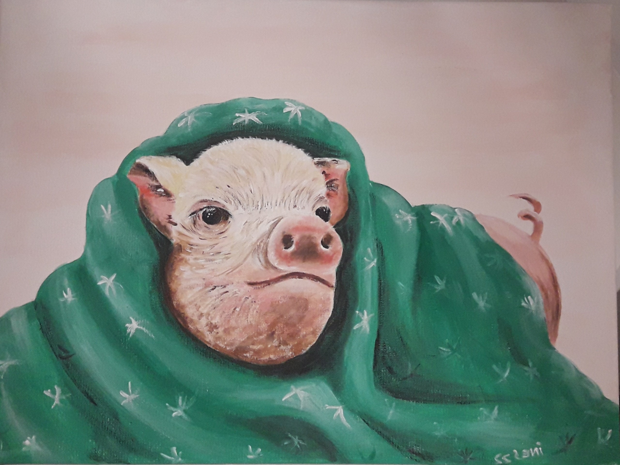 Kunst leinwand schwein