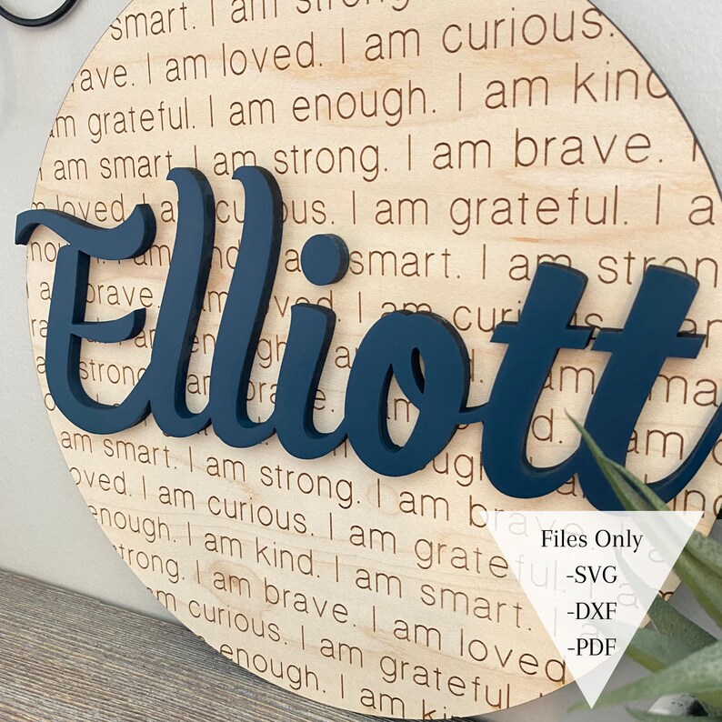 Engraved Affirmations SVG DXF PDF Files | Laser Svg File | Pattern for ...