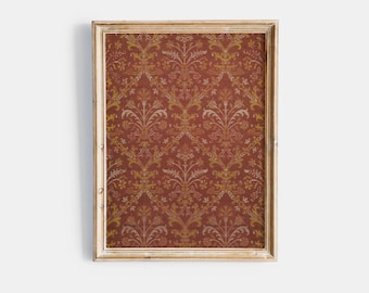 Antique Textile Print | Pattern Artwork | Vivid Fabric wall art | Vintage Download | Boho Chic Decor for Home and Office | PRINTABLE 679