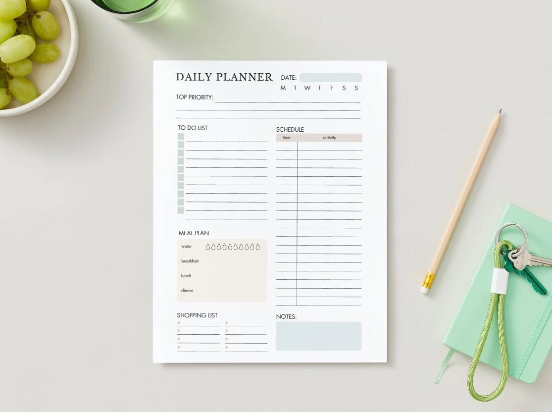 Daily To-do List Printable, Daily Planner, Productivity Planner ...