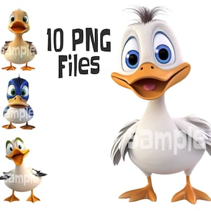 Duck PNG, Adorable Duck Clipart, Funny Silly Duck, Childrens Clipart Designs, Transparent Background, Commercial Use, Duck Art, Bathtime SVG