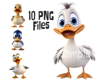 Duck PNG, Adorable Duck Clipart, Funny Silly Duck, Childrens Clipart Designs, Transparent Background, Commercial Use, Duck Art, Bathtime SVG