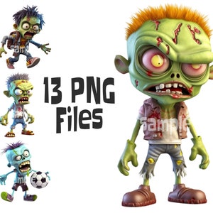 Zombie Clipart, Zombie PNG, Zombie Clipart, Horror Designs, Creepy Zombie Clipart, Commercial Use, Transparent Background, Digital Download