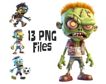 Zombie Clipart, Zombie PNG, Zombie Clipart, Horror Designs, Creepy Zombie Clipart, Commercial Use, Transparent Background, Digital Download