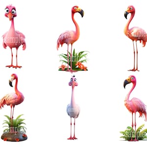 flamingo clipart, flamingo graphic designs, clipart collection, tropical bird illustrations, vibrant flamingo graphics