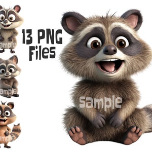 Lindo mapache clipart, paquete de mapache, mapache PNG, divertido, mapache clipart, regalo divertido amante del mapache, imágenes prediseñadas de mapache salvaje, camisa de mapache