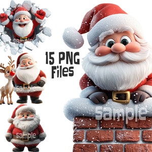 Clipart di Natale adorabile, Clipart di Natale dolce, Clipart di renne festose, Clipart di renne carine, Clipart di Babbo Natale carine