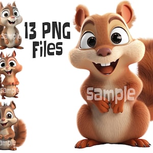 Clipart écureuil, écureuil PNG, conceptions graphiques numériques pour un usage commercial, Format PNG, fond Transparent, collection de cliparts écureuil