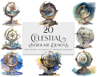 Astrolabe PNG, Astrolabe clipart, Astronomy Gifts, Astronomy Shirts, Astrolabe Design, Transparent Background, Commercial
