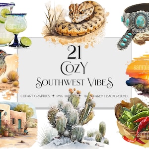 Clipart sud-ouest, coucher de soleil dans le désert PNG, clipart cactus du désert, clipart pour Carnet de voyage, fabrication de cartes PNG, fond Transparent, usage Commercial