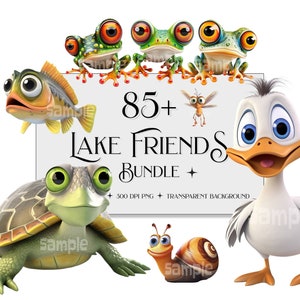 Conception de lac, conception de lac, clipart tortue, canard clipart, clipart poisson, clipart grenouille, tortue png, canard png, poisson png, grenouille png, tortue svg
