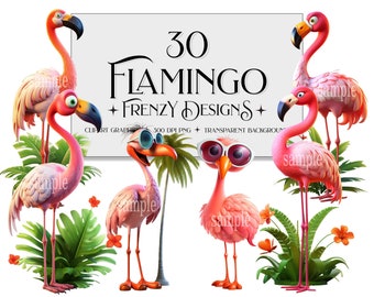 Cute Flamingo Clipart, Flamingo png, Flamingo Pool png, Cardmaking Clipart, Colorful Clipart,  Summer Flamingo Clipart, Splash Colorful png