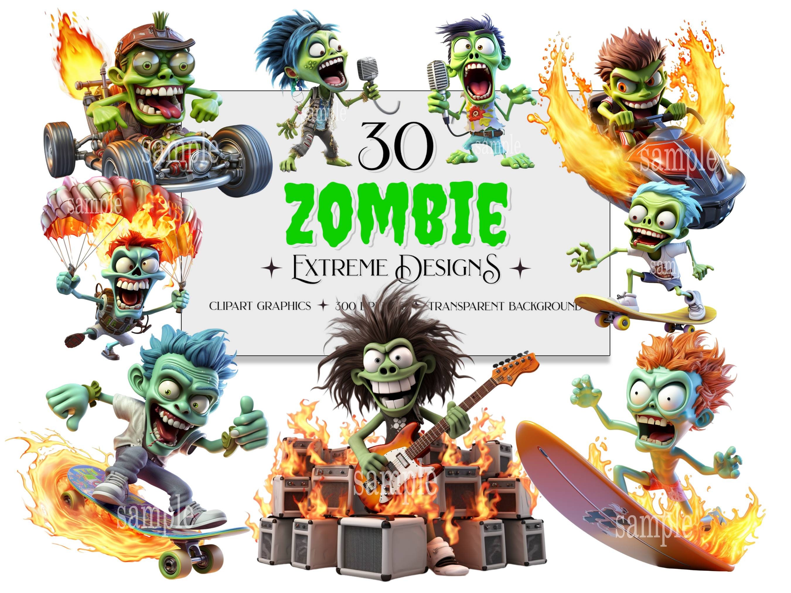 Extreme Zombie Clipart, Zombie Clipart, Creepy Clipart, Creepy Zombie