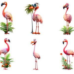 flamingo clipart, flamingo graphic designs, clipart collection, tropical bird illustrations, vibrant flamingo graphics